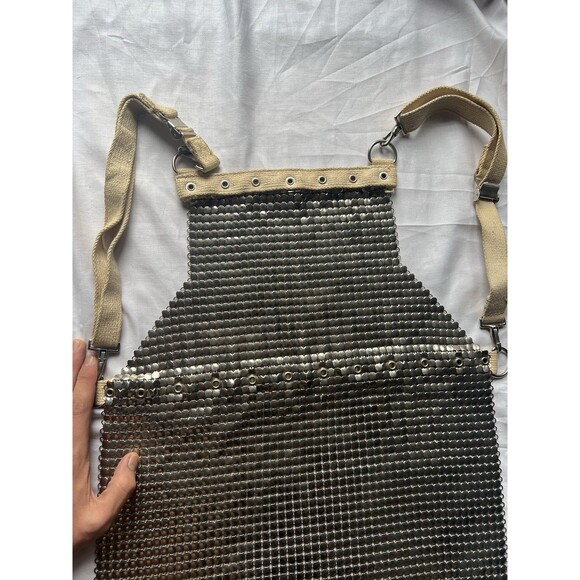 RARE VINTAGE CHAIN MAIL BUTCHER MEAT CUTTER APRON STEAM PUNK AUTHENTIC WW1 - Picture 4 of 13